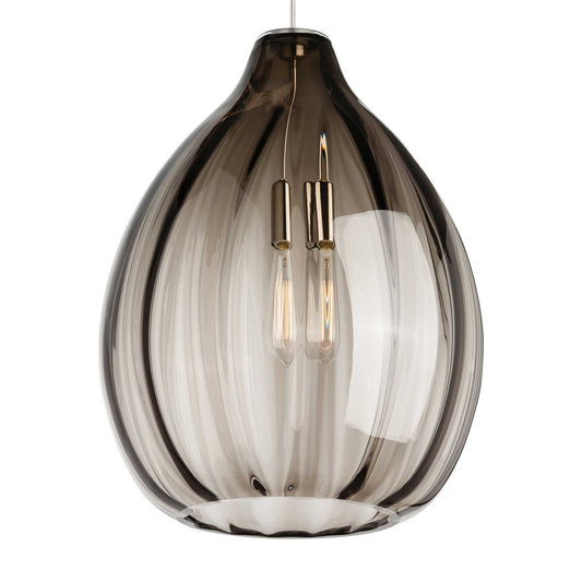 Harper Pendant - Smoke Glass/Satin Nickel Finish