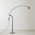 Load image into Gallery viewer, Hercules LED Floor Lamp - Matte Black/Copper Finish
