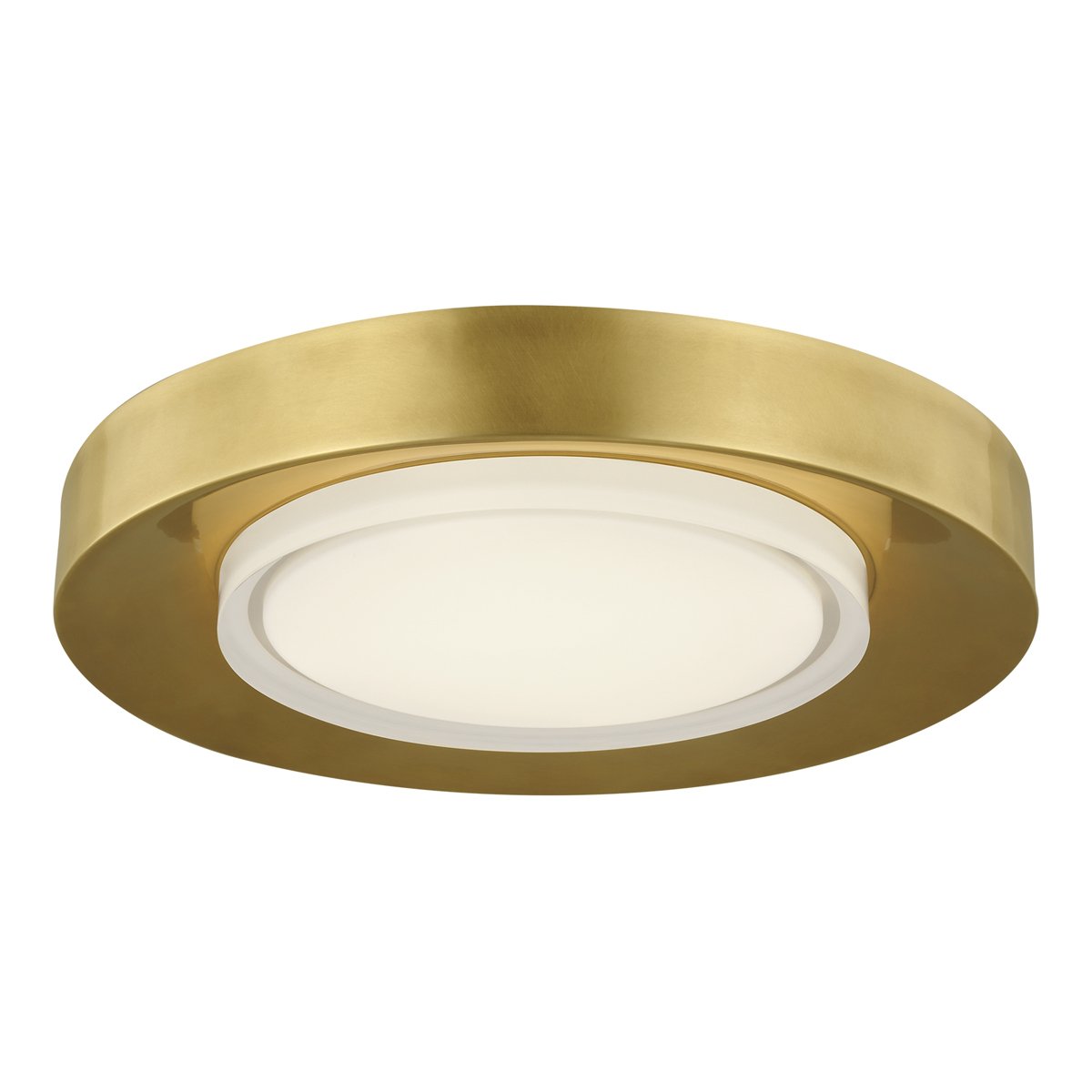 Hilo 16 Flush Mount - Natural Brass Finish