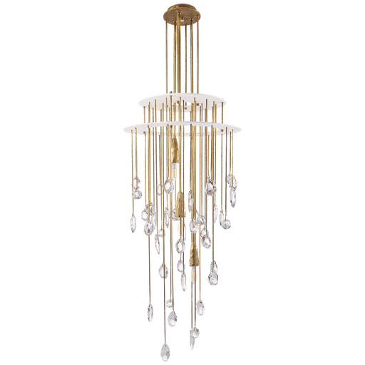 Hailee Small Sculpted Chandelier - Natural Brass