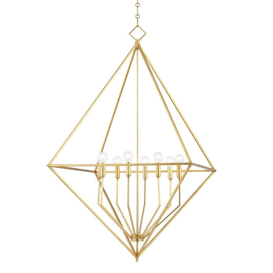 Haines Large Lantern Pendant - Gold Leaf Finish