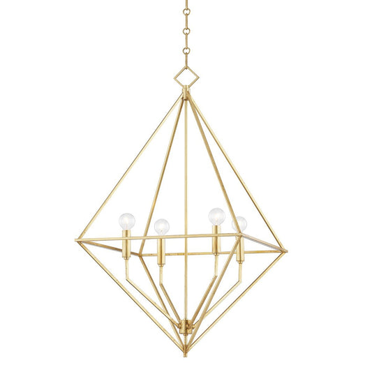 Haines Medium Lantern Pendant - Gold Leaf Finish