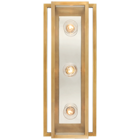 Halle 18" Vanity Light - Hand-Rubbed Antique Brass/Polished Nickel Finish