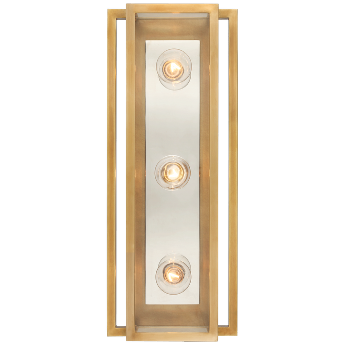 Halle 18" Vanity Light - Hand-Rubbed Antique Brass/Polished Nickel Finish