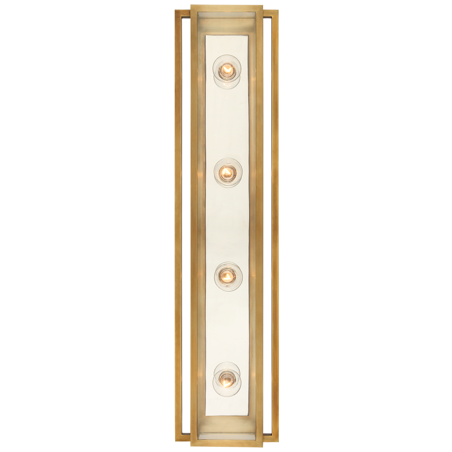 Halle 30" Vanity Light - Hand-Rubbed Antique Brass/Polished Nickel Finish