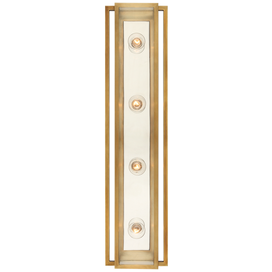 Halle 30" Vanity Light - Hand-Rubbed Antique Brass/Polished Nickel Finish