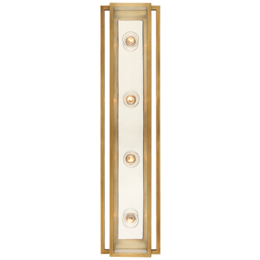Halle 30" Vanity Light - Hand-Rubbed Antique Brass/Polished Nickel Finish