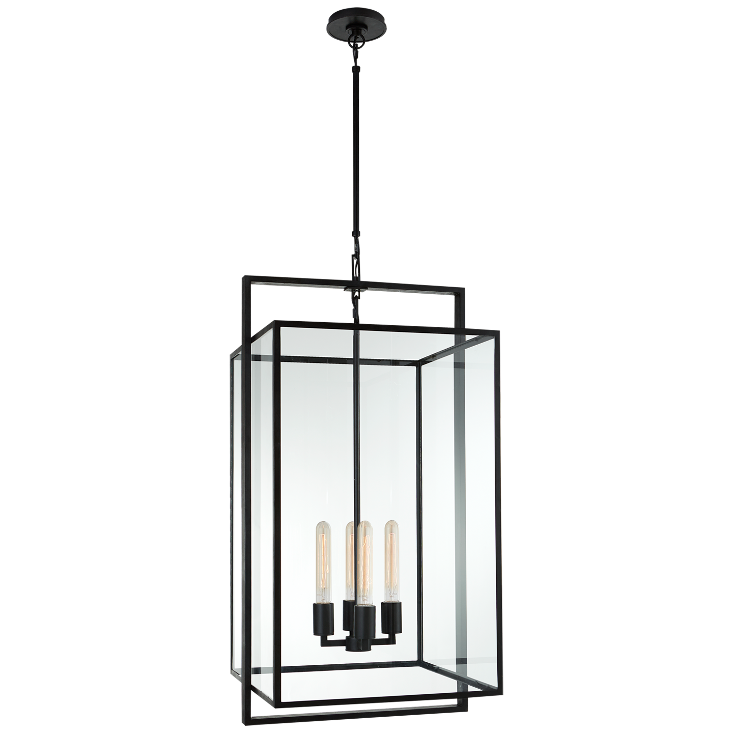 Halle Medium Lantern - Aged Iron Finish