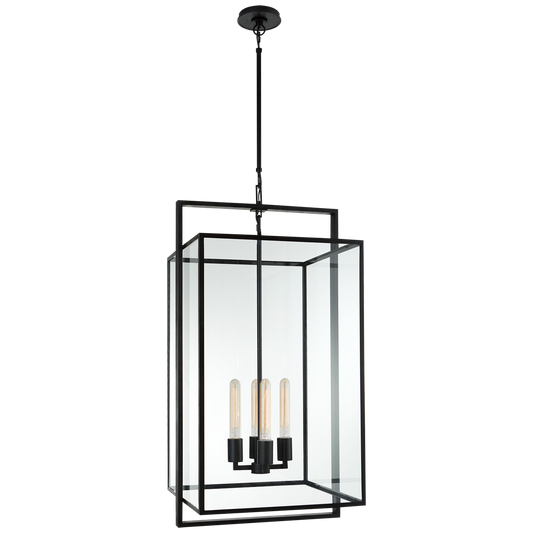 Halle Medium Lantern - Aged Iron Finish