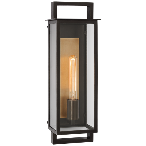 Halle Medium Narrow Wall Lantern - Aged Iron Finish