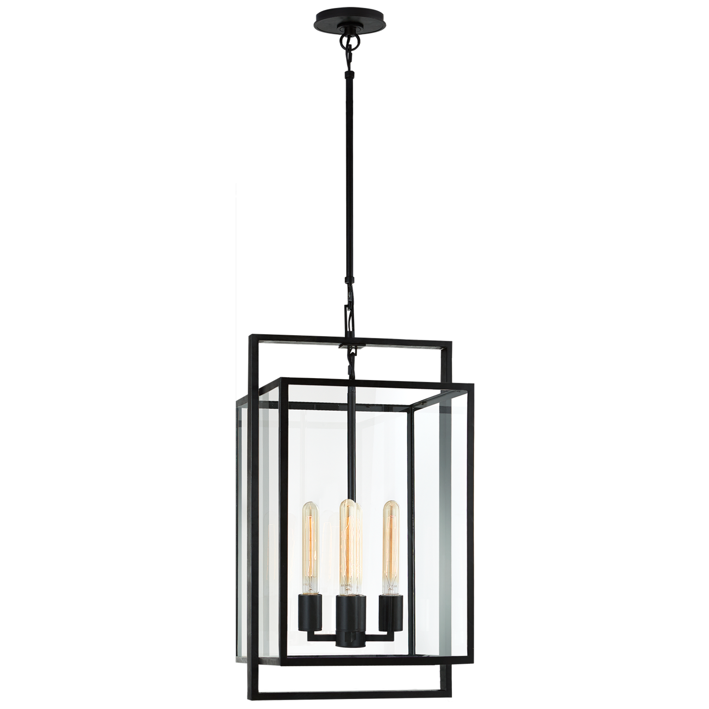 Halle Small Lantern - Aged Iron Finish