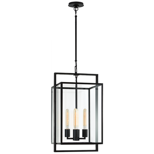 Halle Small Lantern - Aged Iron Finish