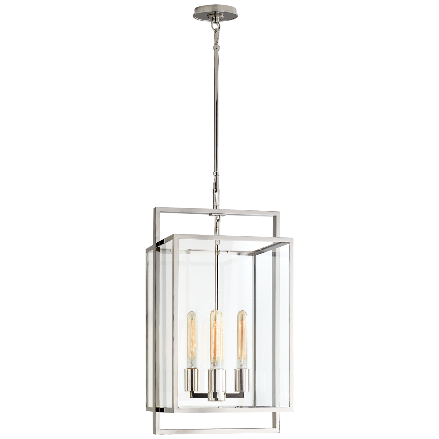 Halle Small Lantern - Polished Nickel Finish