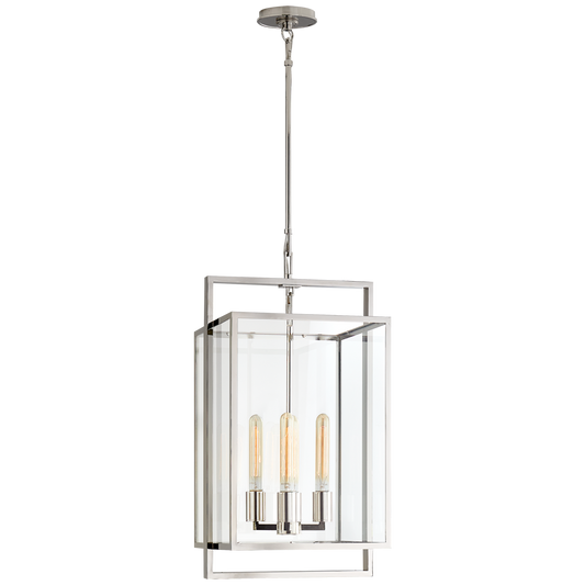 Halle Small Lantern - Polished Nickel Finish