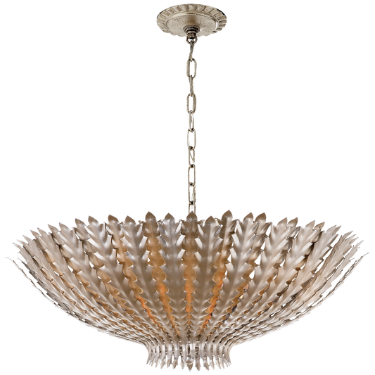 Hampton Large Chandelier - Burnished Silver Leaf