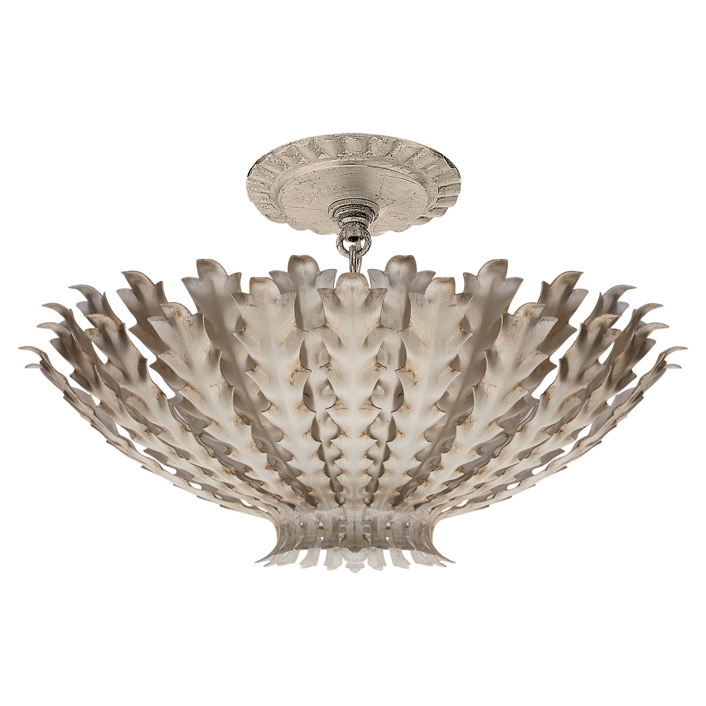 Hampton Small Chandelier - Burnished-Silver Leaf