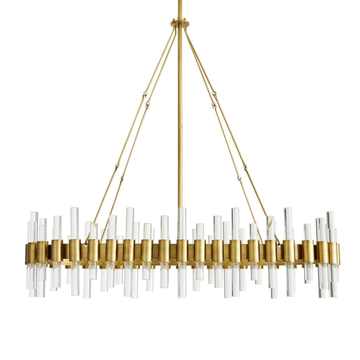 Haskell Oval Chandelier - Antique Brass