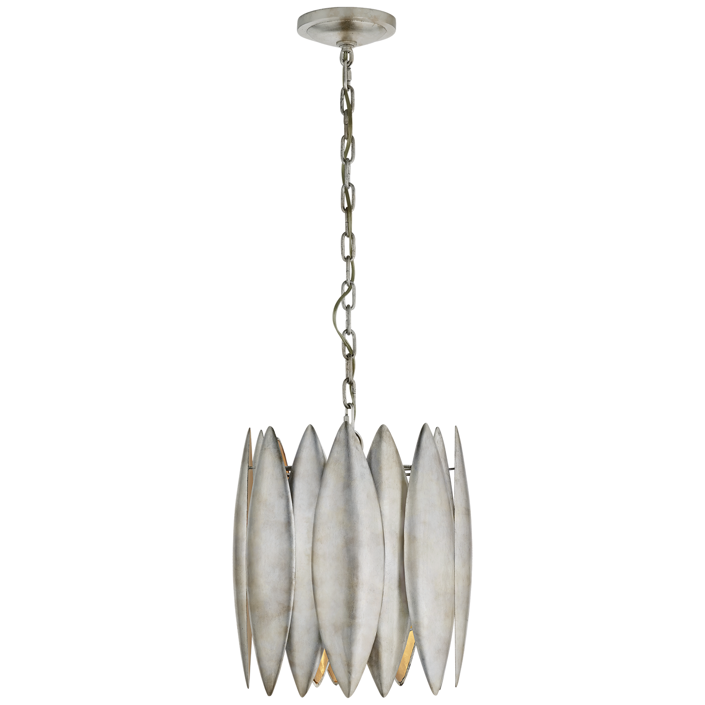 Hatton Small Pendant Brushed Silver Leaf