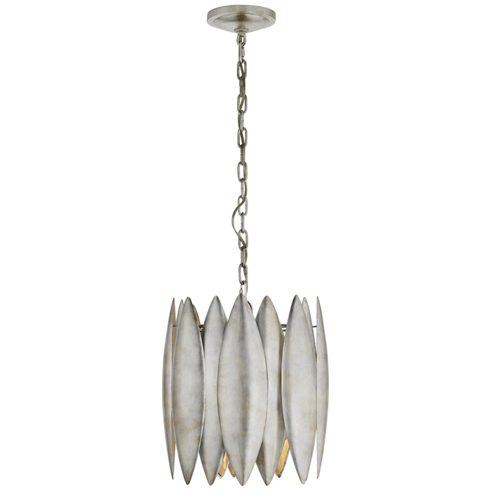 Hatton Small Pendant Brushed Silver Leaf