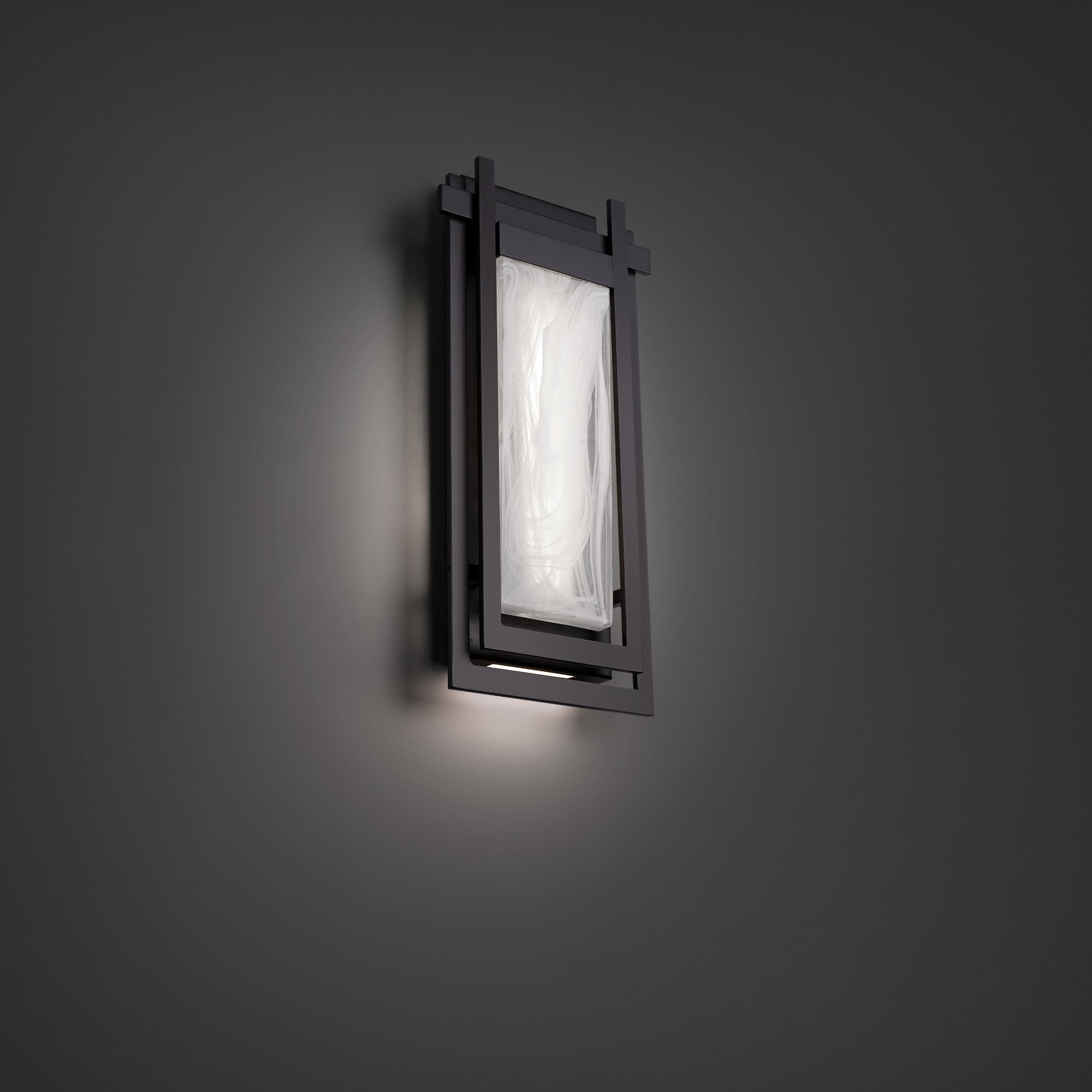 Haze LED Outdoor Wall Sconce - Black Finish