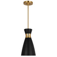 Load image into Gallery viewer, Heath Mini Pendant - Matte Black/Burnished Brass
