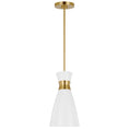 Load image into Gallery viewer, Heath Mini Pendant - Matte White/Burnished Brass
