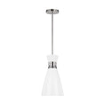 Load image into Gallery viewer, Heath Mini Pendant - Matte White/Polished Nickel
