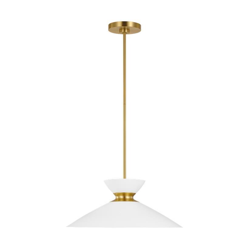 Heath Wide Pendant - Burnished Brass Finish