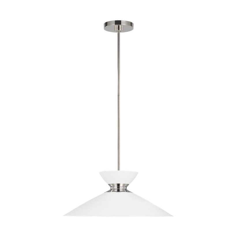 Heath Wide Pendant - Polished Nickel Finish