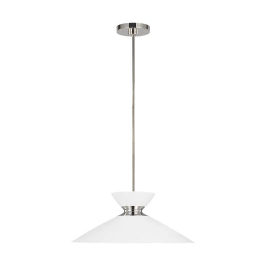 Heath Wide Pendant - Polished Nickel Finish