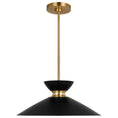 Load image into Gallery viewer, Heath Wide Pendant - Matte Black/Burnished Brass
