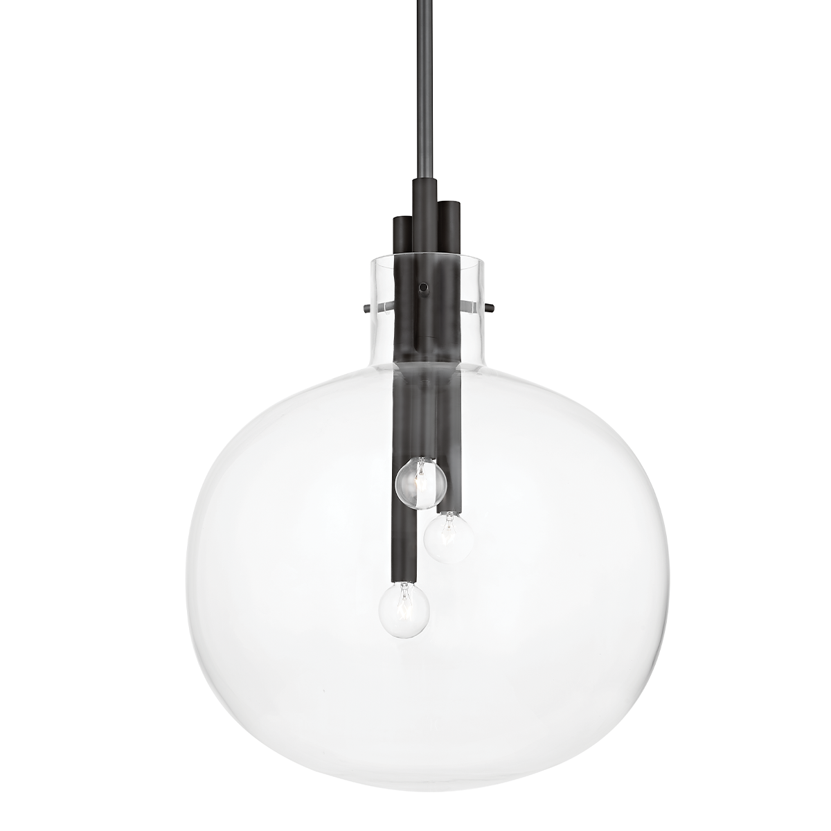 Hempstead Large Pendant - Black Brass Finish