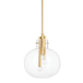 Load image into Gallery viewer, Hempstead Small Pendant - Aged Brass Finish
