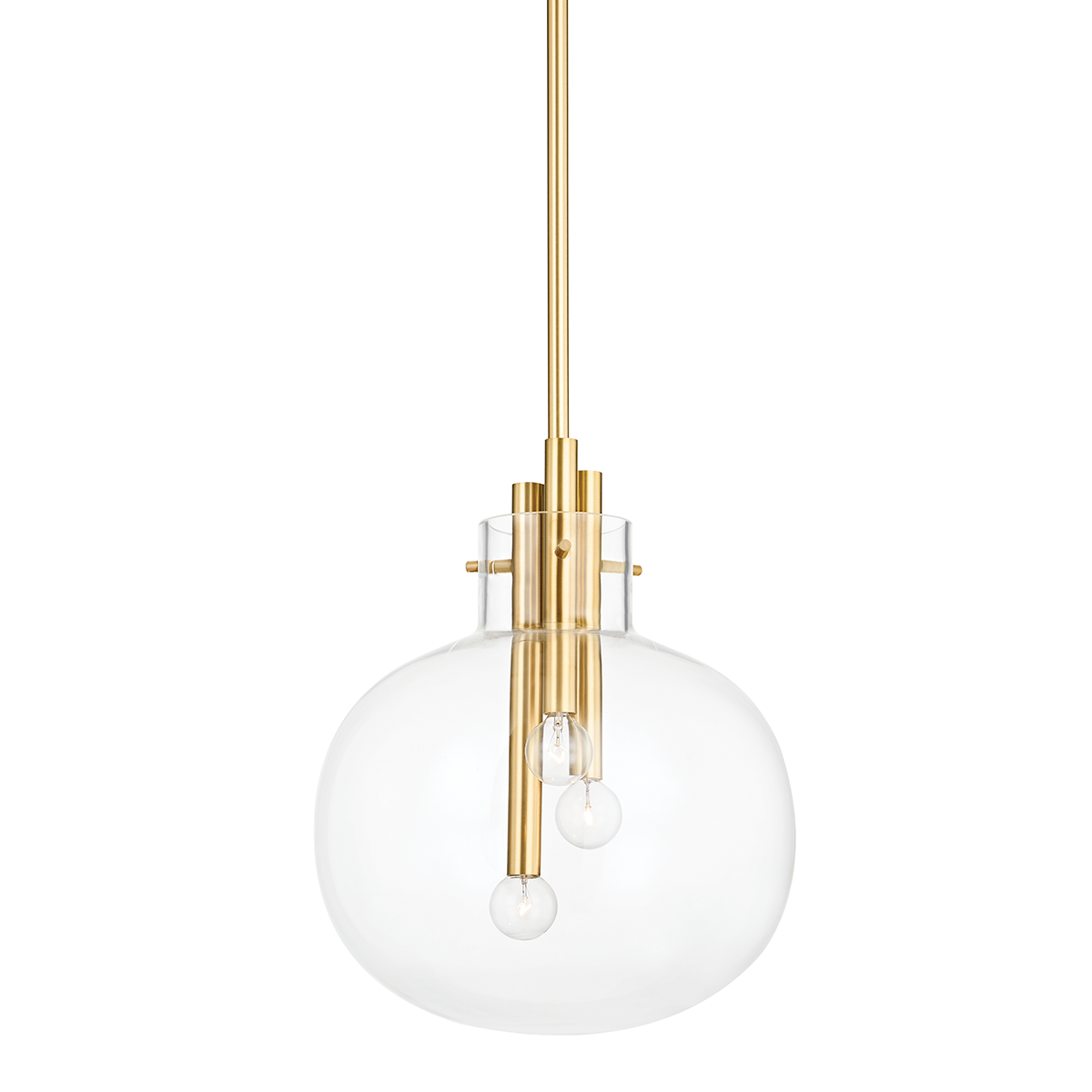 Hempstead Small Pendant - Aged Brass Finish