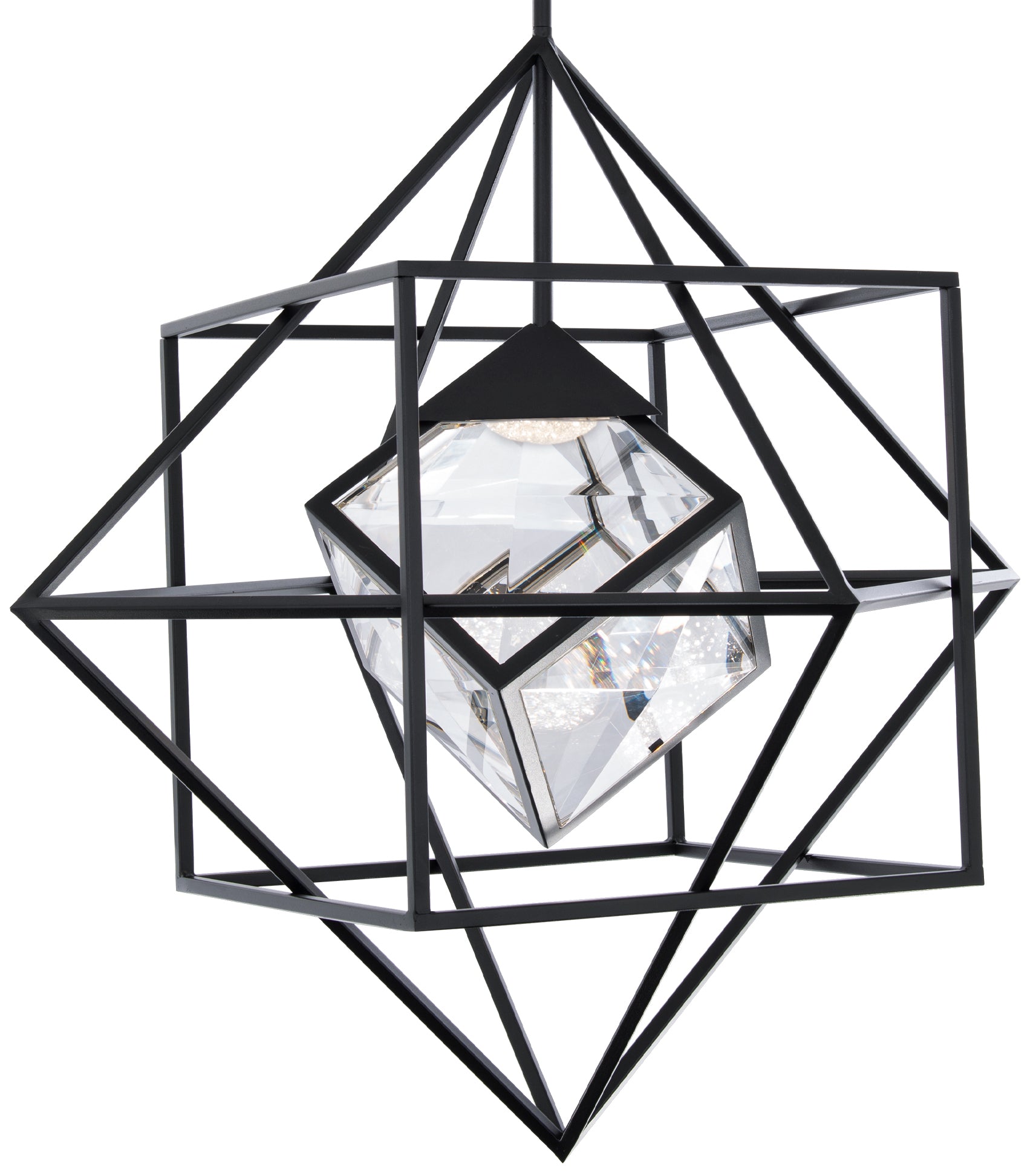 Heracles 38" LED Pendant - Black Finish