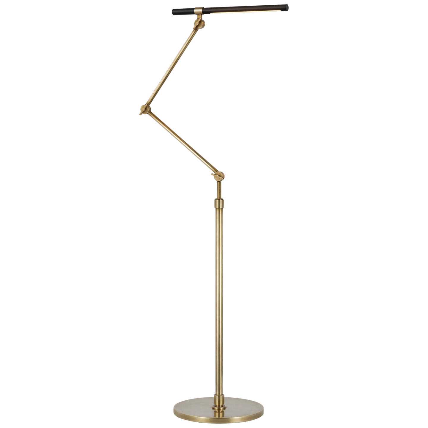 Heron Medium Adjustable Floor Lamp Hand-Rubbed Antique Brass