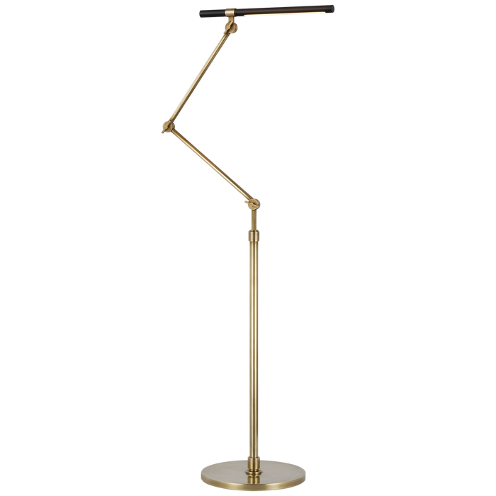 Heron Medium Adjustable Floor Lamp Hand-Rubbed Antique Brass