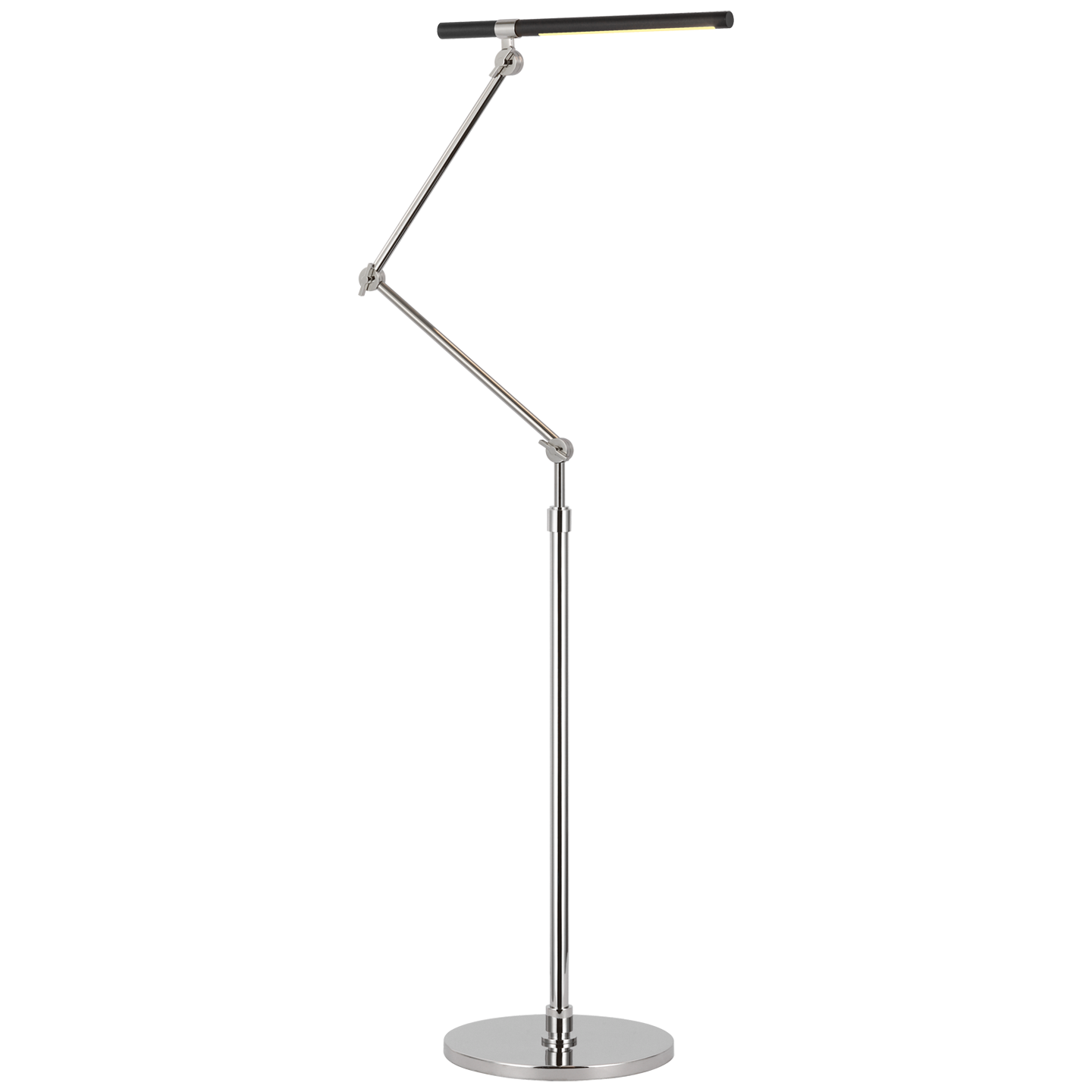 Heron Medium Adjustable Floor Lamp Polished Nickel 