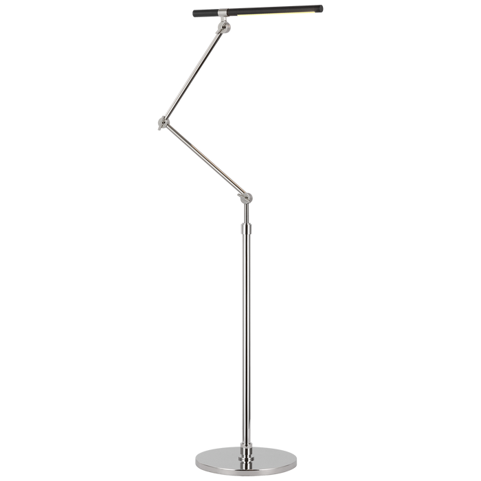 Heron Medium Adjustable Floor Lamp Polished Nickel 