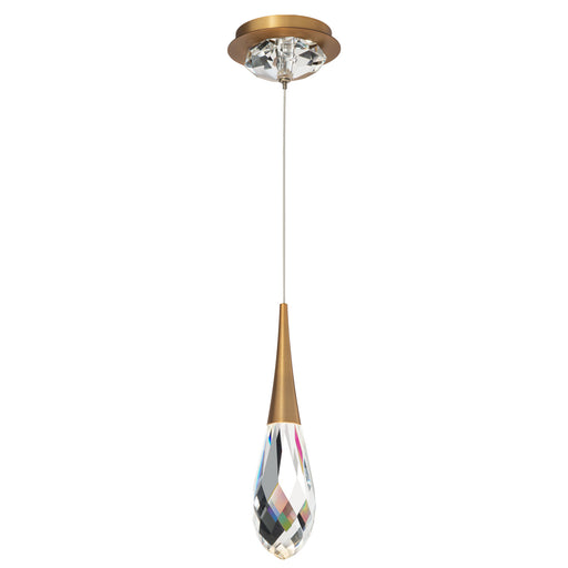 Hibiscus LED Mini Pendant -Aged Brass Finish