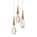 Load image into Gallery viewer, Hibiscus LED 3-Light Pendant - Aged Brass Finish
