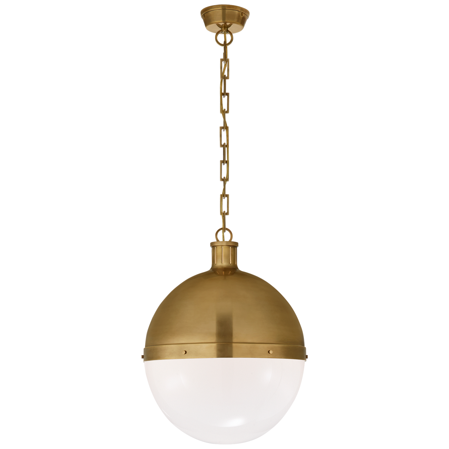 Hicks Extra Large Pendant - Hand-Rubbed Antique Brass Finish