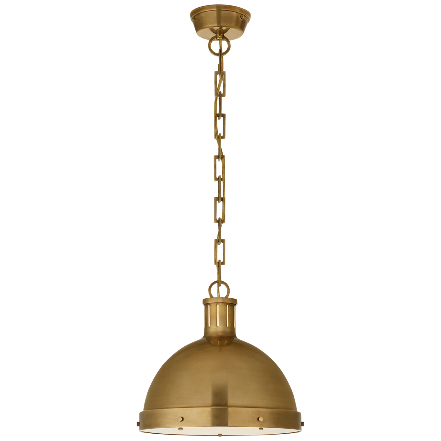 Hicks Large Pendant - Hand-Rubbed Antique Brass Finish