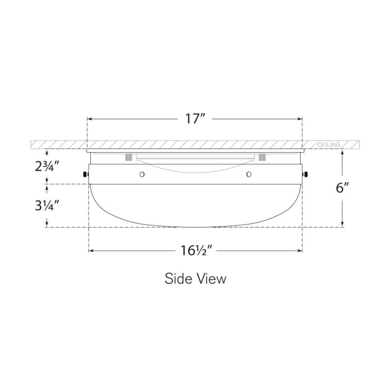 Hicks Medium Flush Mount - Diagram