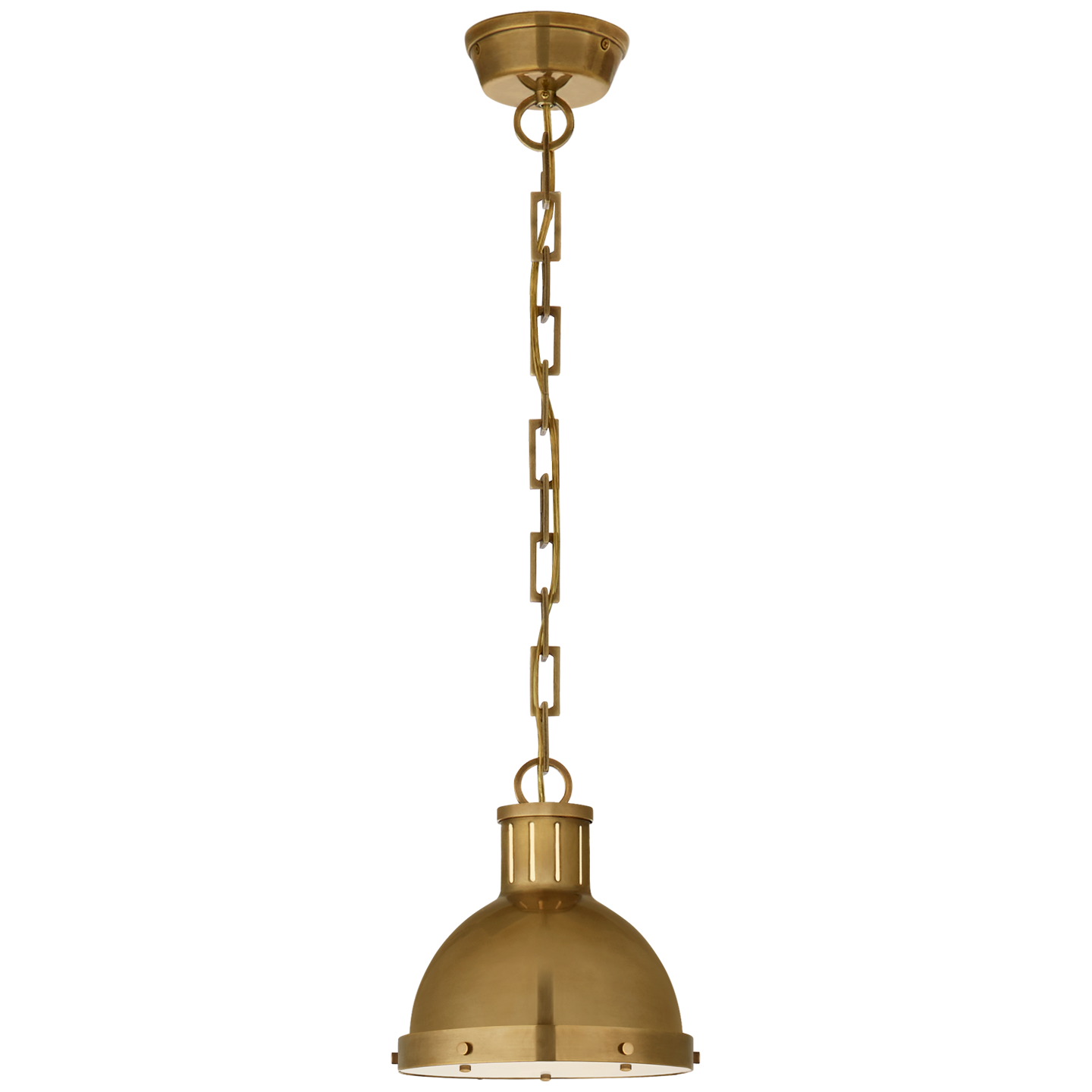 Hicks Small Pendant - Hand-Rubbed Antique Brass Finish