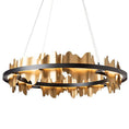 Load image into Gallery viewer, Hildene LED Chandelier - Gold Accent Black Finish
