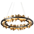 Load image into Gallery viewer, Hildene LED Chandelier - Gold Accent Black Finish
