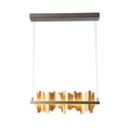 Load image into Gallery viewer, Hildene LED Linear Suspension - Burnished Steel/Gold Finish
