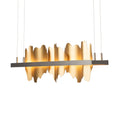 Load image into Gallery viewer, Hildene LED Linear Suspension - Burnished Steel/Gold Finish
