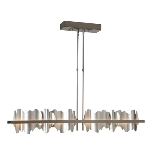 Hildene Large LED Linear Suspension - Brushed Steel/Vintage Platinum Finish